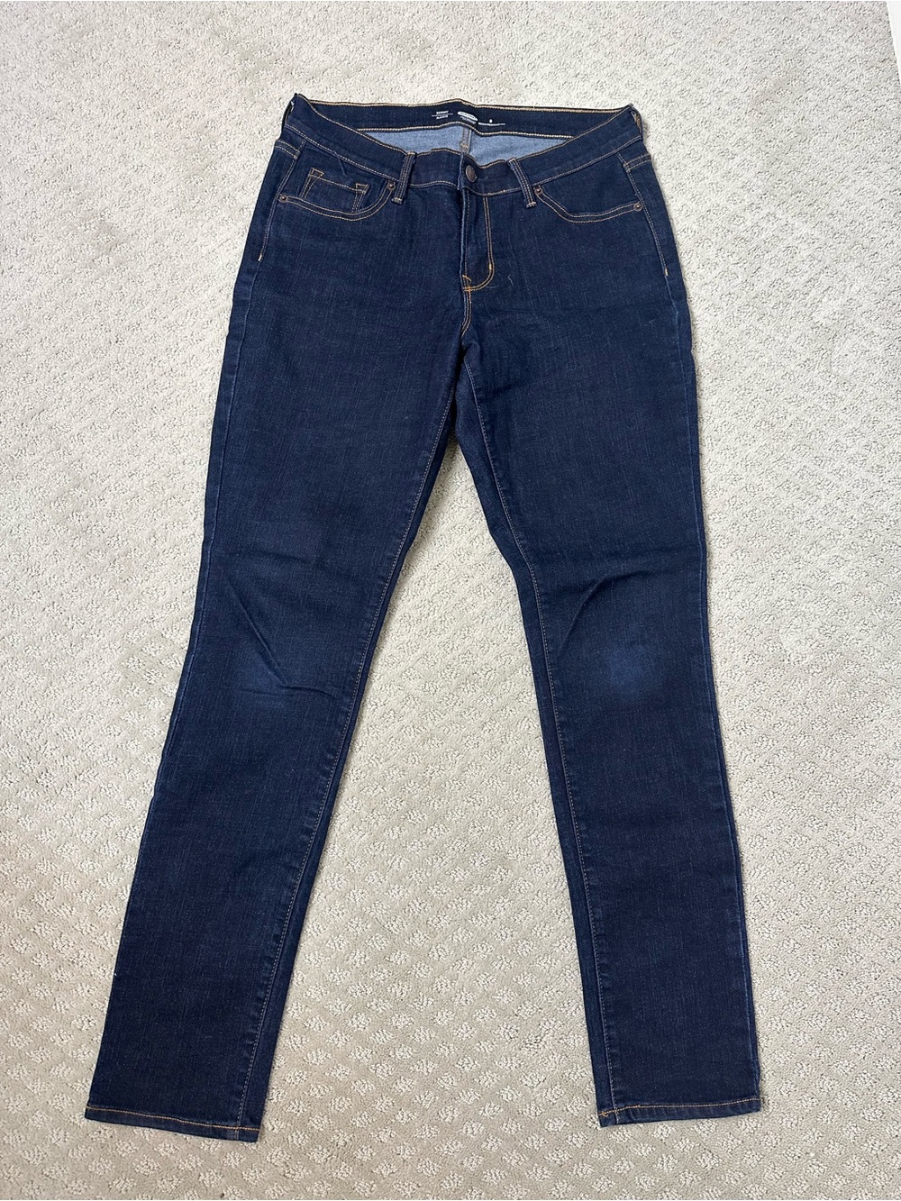 Sz 8 Old Navy dark jeans skinny mid rise like new stretch